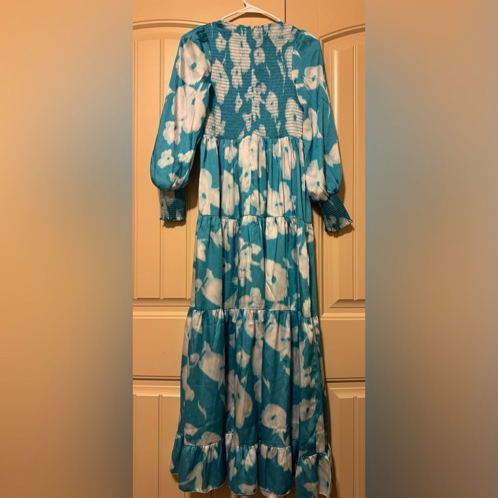 Tuckernuck Watercolor Floral Libby Tiered Maxi Dress | Small - Picture 6 of 12